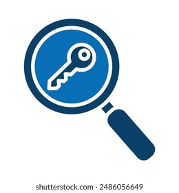 Keyword Research icon line vector illustration