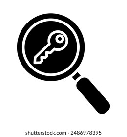 Keyword Research icon line vector illustration