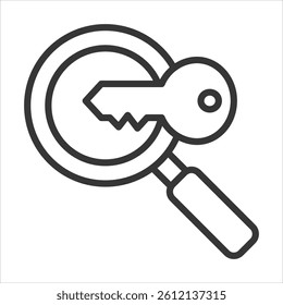 Keyword Research Icon Vector Illustration Outline