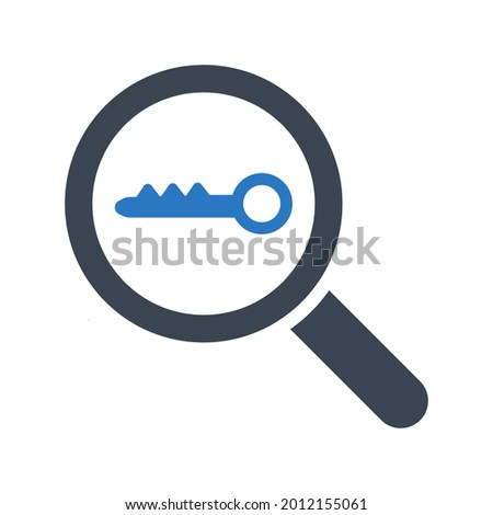 Keyword research icon.key,search (vector illustration)