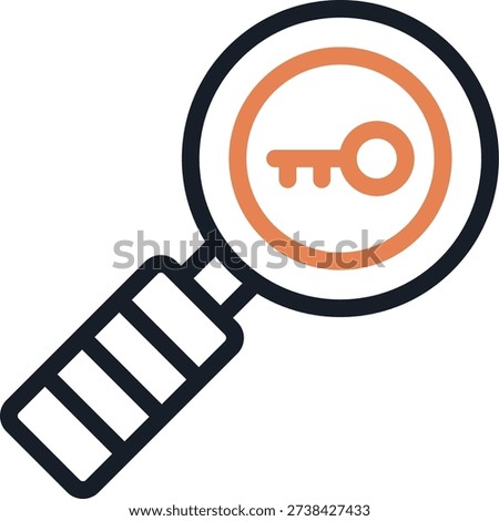 Keyword Research Line Due Icon Design