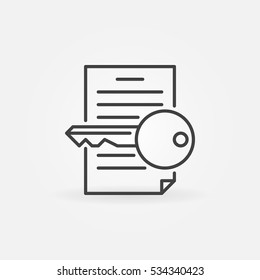 Keyword research line icon. Vector keywording symbol or logo element in thin line style