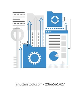 Keyword research tool. Seo optimization strategy, online analysis graphic icon illustration