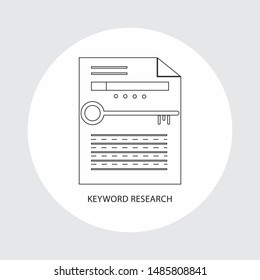 Keyword search concept banner design