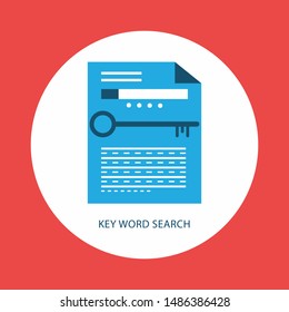 Keyword search concept banner design