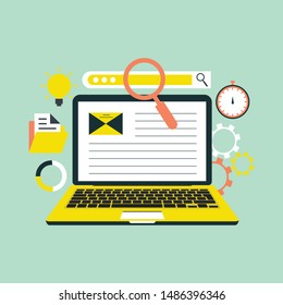 Keyword search concept banner design