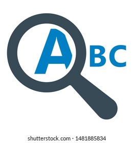 Keyword search flat vector icon