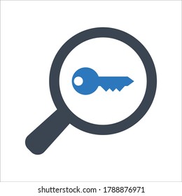 keyword search icon .keyword search,key ( vector illustration)