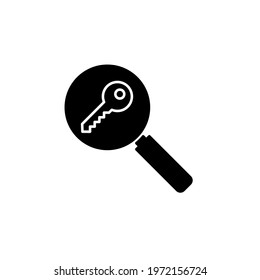 keyword search icon vector illustration. black icon style design. isolated on white background