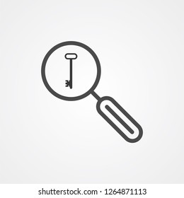 Keyword search vector icon sign symbol