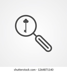 Keyword search vector icon sign symbol