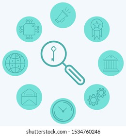 Keyword search vector icon sign symbol
