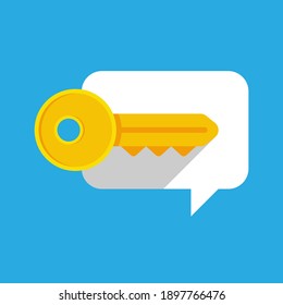keyword simple icon, logo, sign, symbol. flat design vector illustration eps10