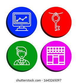 keyword simple icons set. Contains such icons as Marketing, Key, Market, can be used for web, mobile and logo