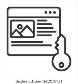 Keyword Stuffing Icon Vector Illustration Outline