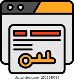 Keyword Stuffing Line Filled Vector Icon Design