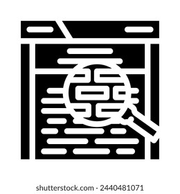 keyword stuffing seo glyph icon vector. keyword stuffing seo sign. isolated symbol illustration