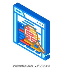 keyword stuffing seo isometric icon vector. keyword stuffing seo sign. isolated symbol illustration