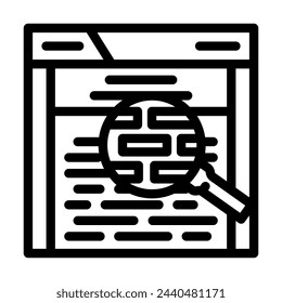 keyword stuffing seo line icon vector. keyword stuffing seo sign. isolated contour symbol black illustration