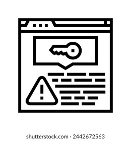 keyword stuffing seo line icon vector. keyword stuffing seo sign. isolated contour symbol black illustration