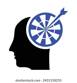 Keyword Targeting Icon, Vector Graphics Illustrations 