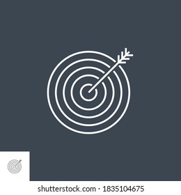 Icono de línea delgada para vectores relacionados con la definición de palabra clave. Aislado en fondo negro. Stroke editable. Ilustración vectorial.