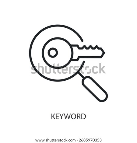 Keyword  thin line vector icons.