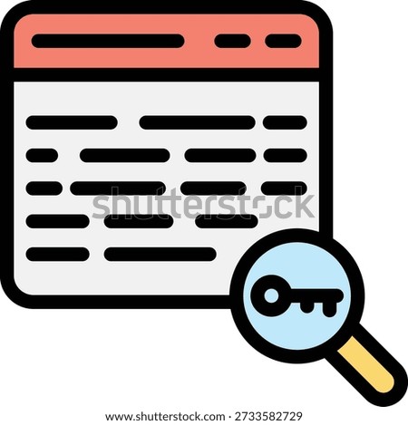 Keyword Vector Icon Design Illustration