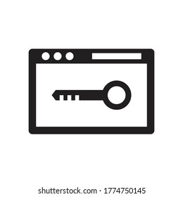 keyword web icon - Key vector website symbol