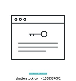 Keyword, web seo icon vector illustration logo template for many purpose. Isolated on white background.
