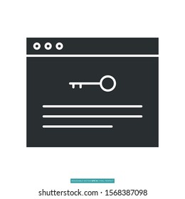 Keyword, web seo icon vector illustration logo template for many purpose. Isolated on white background.