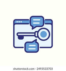 keywordicon, isolated blue icon theme seo