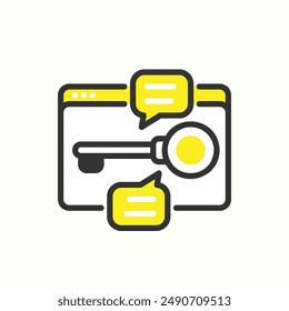 keywordicon, isolated glyph icon theme seo