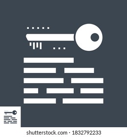 Palabras clave Relacionadas con el icono de glifo vector. Aislado en fondo negro. Ilustración vectorial.
