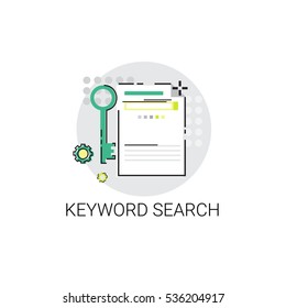 Keywording Search Web Optimization Icon Vector Illustration