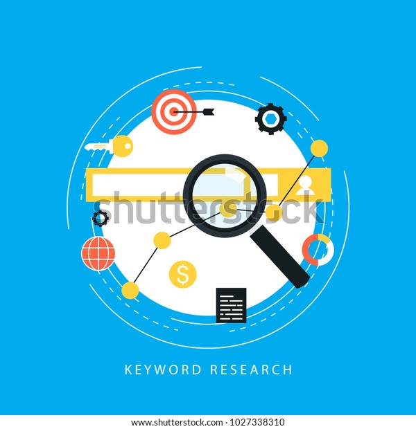 Keywording Seo Keywording Process Keyword Research Stock Vector Royalty Free