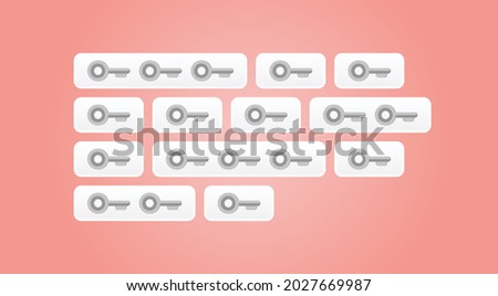 Keywords banner. AI prompt engineering. Keys as set of words. Keyword for seo optimisation. Promotion data. Marketing description. Internet search tool. Vector illustration