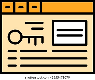 Keywords Filled Style Icon Design