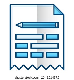 Keywords icon, blue gradient vector illustration