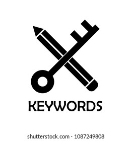 keywords icon. Element of marketing for mobile concept and web apps. Detailed keywords icon can be used for web and mobile. Premium iconmarketing on white background