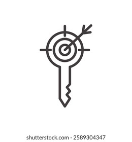 keywords icon isolated stroke in black color
