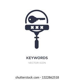 keywords icon on white background. Simple element illustration from Search engine optimization concept. keywords sign icon symbol design.