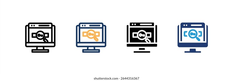 Keywords icon set multiple style collection. Vector illustration.
