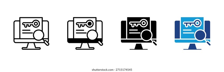 Keywords icon set multiple style collection