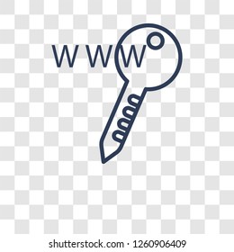 Keywords icon. Trendy Keywords logo concept on transparent background from Technology collection
