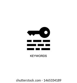 keywords icon vector black design