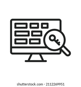 Keywords icon vector image. Can also be used for Physical Fitness. Suitable for mobile apps, web apps and print media.