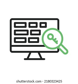 Keywords icon vector image. Can also be used for Digital Marketing. Suitable for mobile apps, web apps and print media.