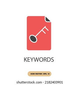 keywords icons  symbol vector elements for infographic web
