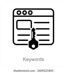 Keywords and labels icon concept